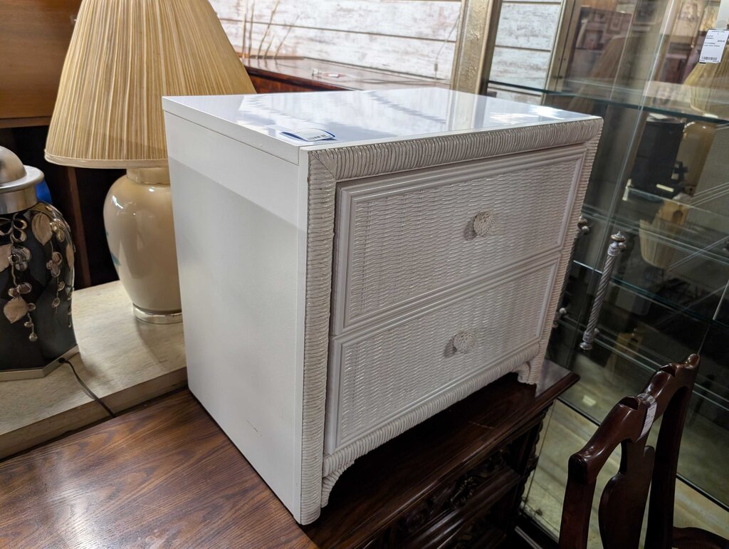 Wicker Front Nightstand