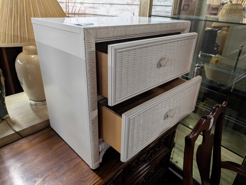 Wicker Front Nightstand
