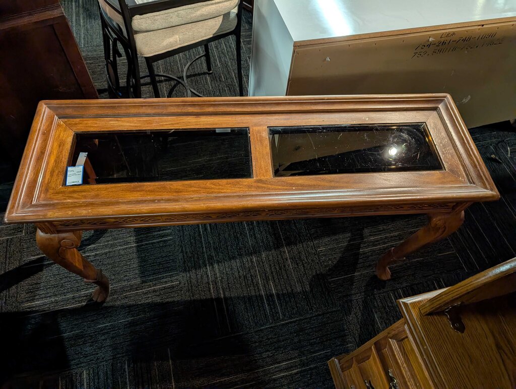 Sofa Table With Glass Inserts