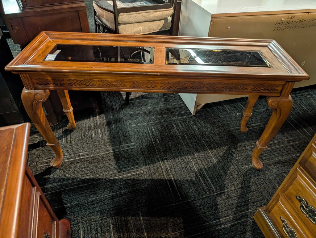 Sofa Table With Glass Inserts