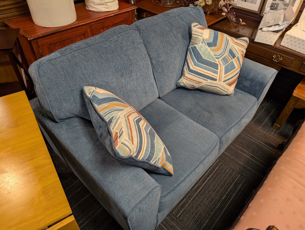 Modern Blue Loveseat