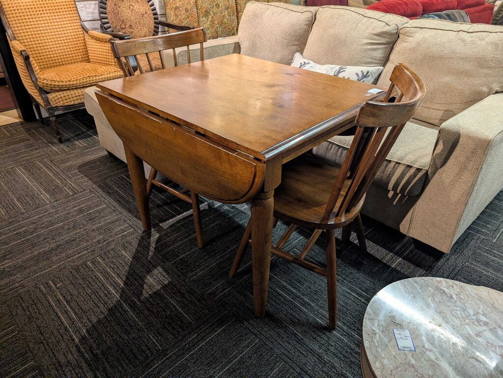 Drop Leaf Table With Two Chairs