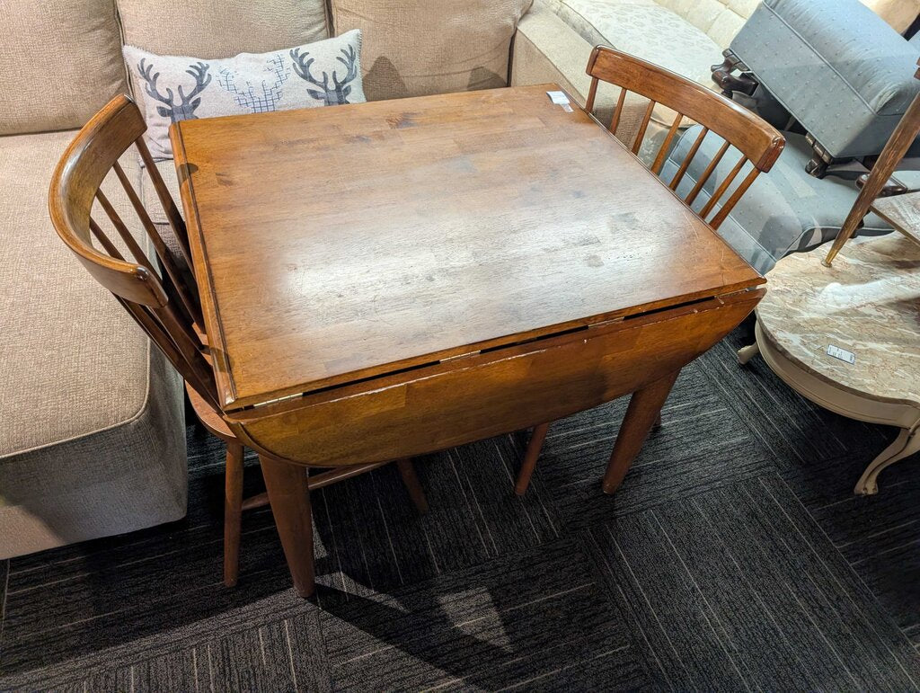 Drop Leaf Table With Two Chairs