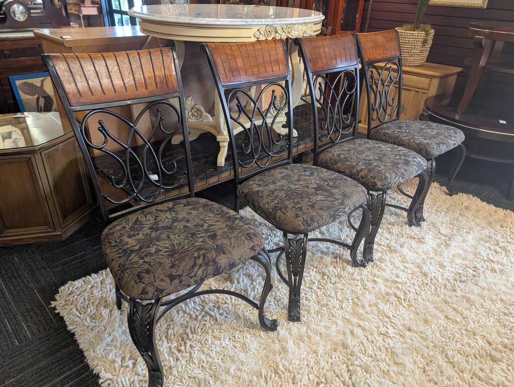 Four Metal Kitchen Chairs