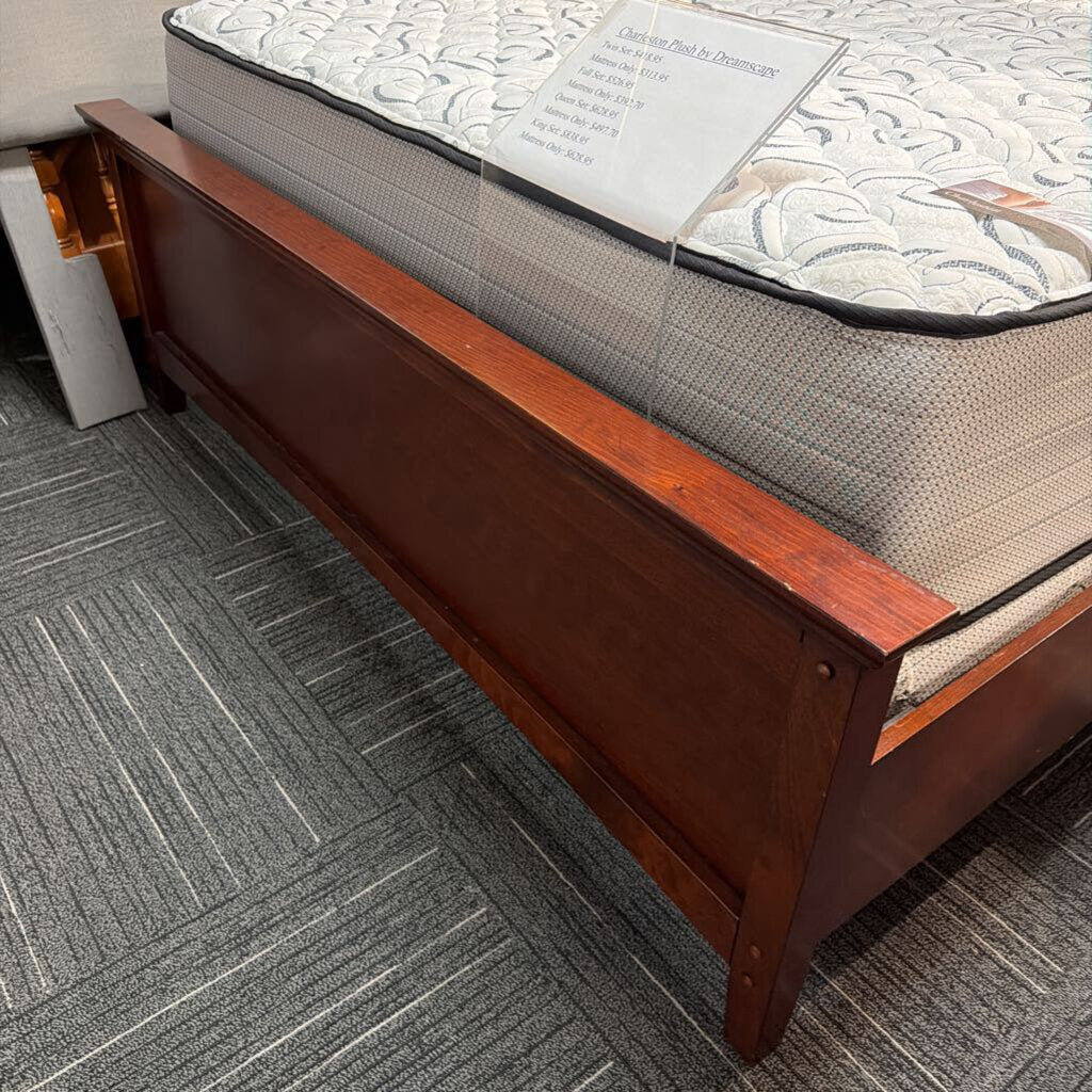 Queen Size Cherry Finish Bed