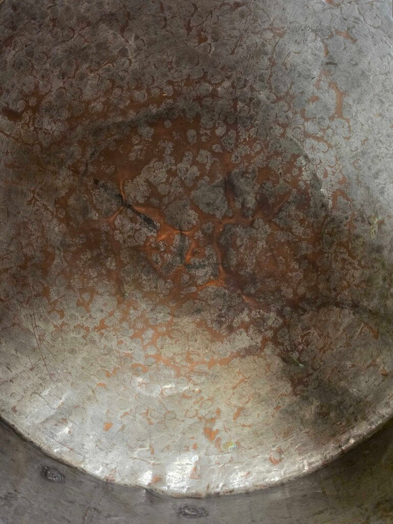 Outstanding LOutsanding Large Georgian Hand Hammered Cauldron w/ Hand-forged Wrought Iron Mounts Circa 1800