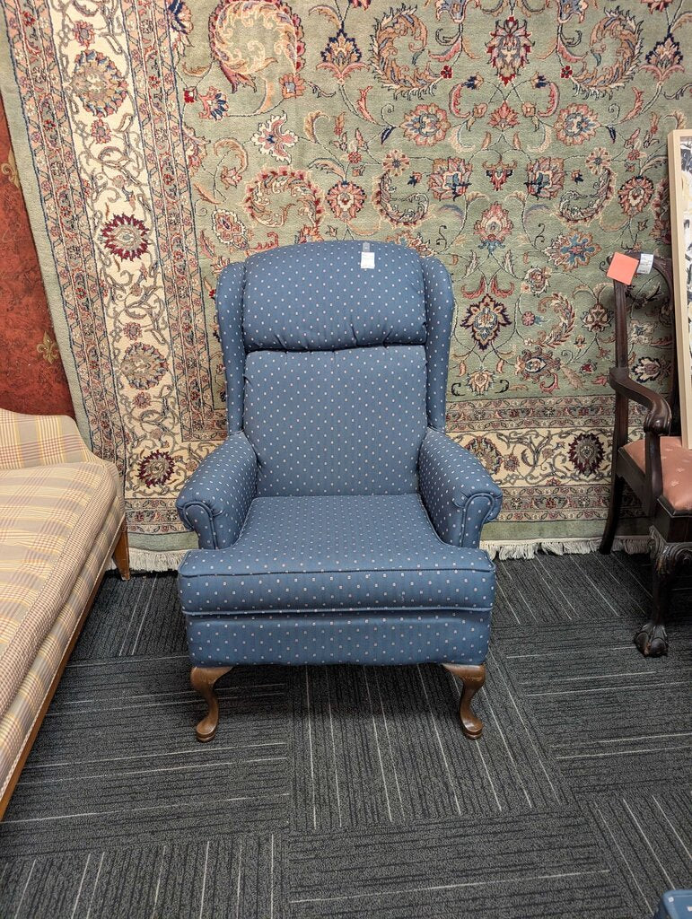 Formal Wingback Chair With Ottoman