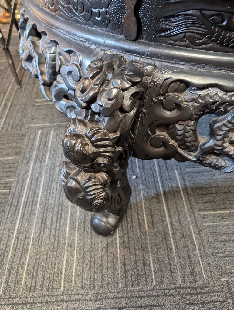 Large Carved Asian Table
