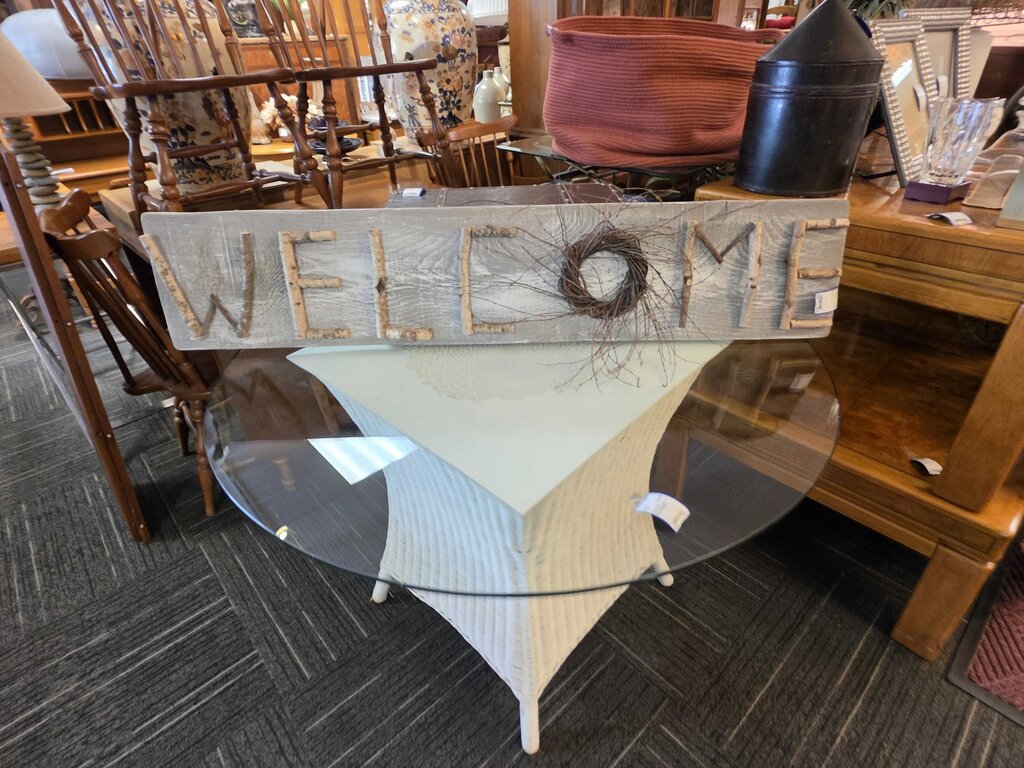 Rustic Craftsman Made Distressed Wood Plank Welcome Sign
