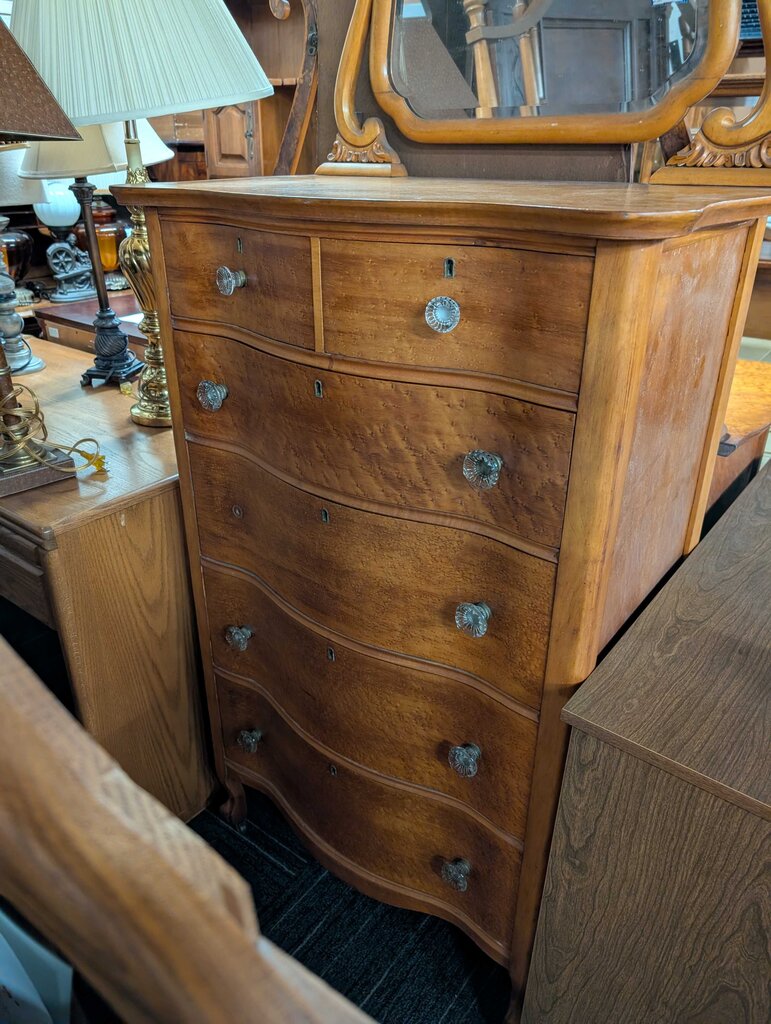 Birdseye Maple Chest With Mirror