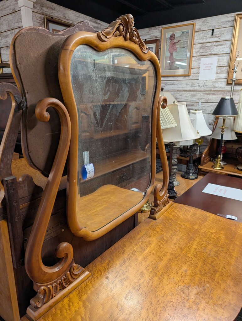 Birdseye Maple Dresser With Mirror