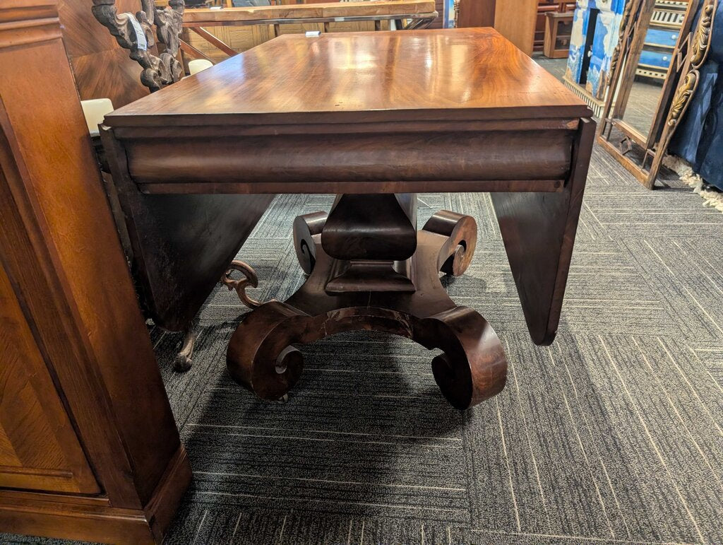 American Victorian Mahogany Drop-leaf Table Circa 1860