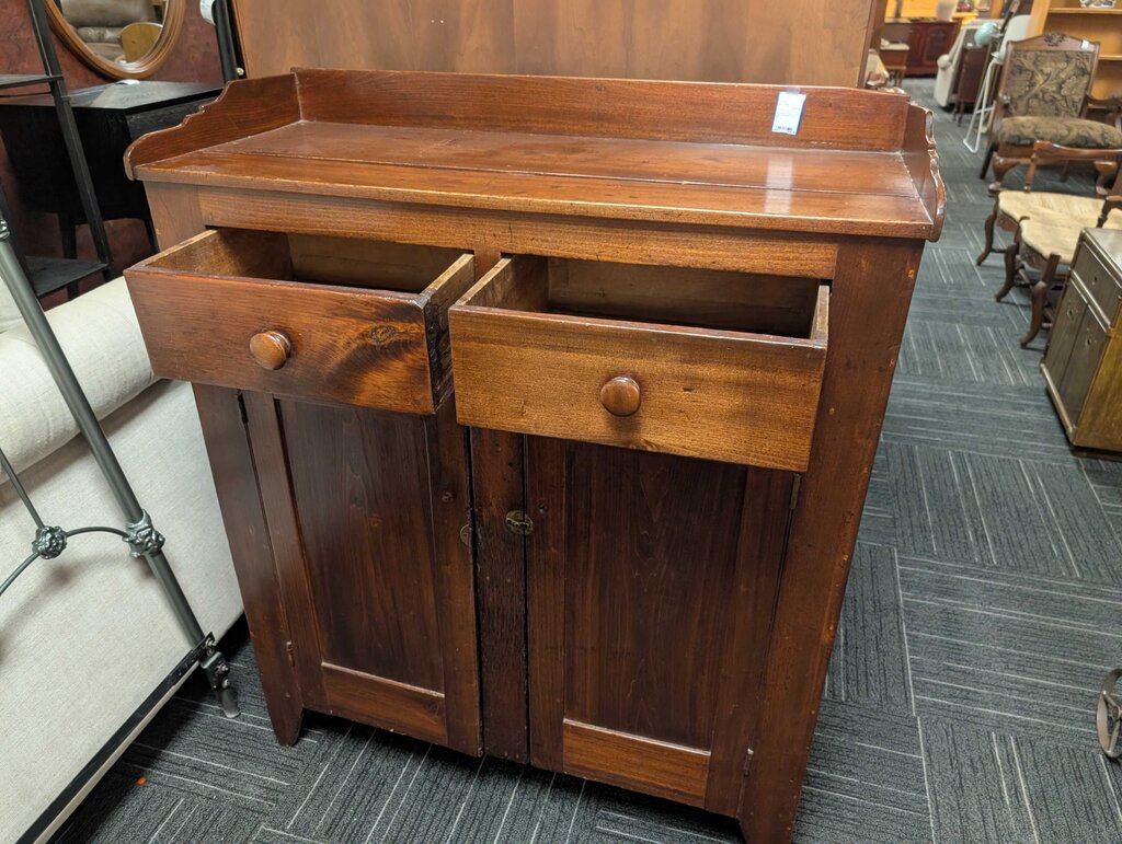 American Country Two Door Cupboard Circa 1840