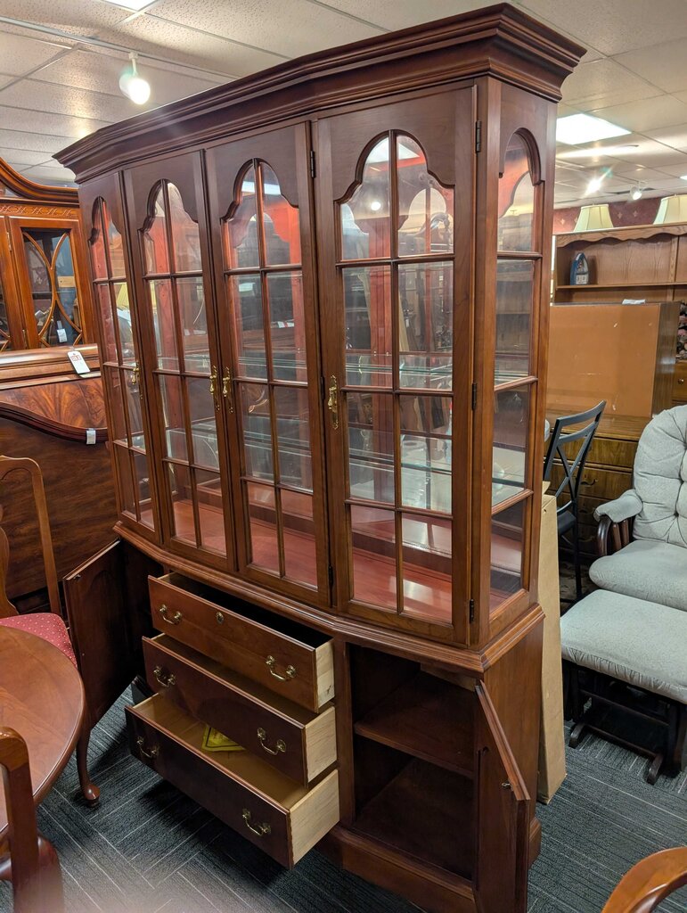 Solid Cherry Harden China Cabinet