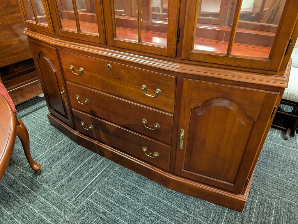 Solid Cherry Harden China Cabinet
