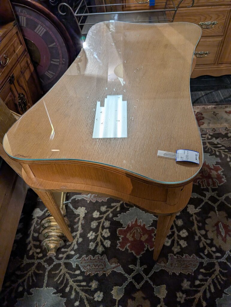 Vintage Glass Top Desk