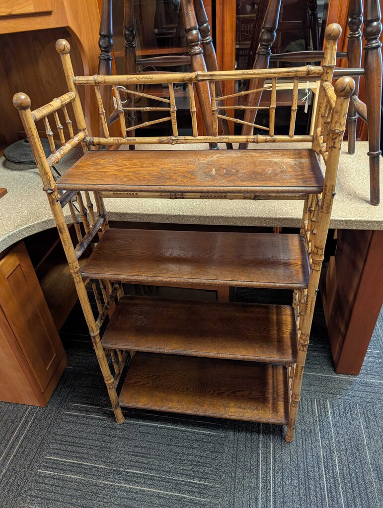 Vintage Bamboo Bookshelf