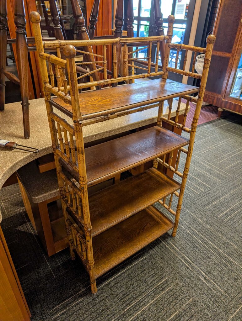 Vintage Bamboo Bookshelf