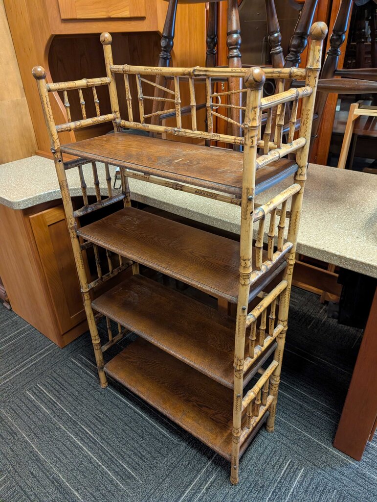 Vintage Bamboo Bookshelf