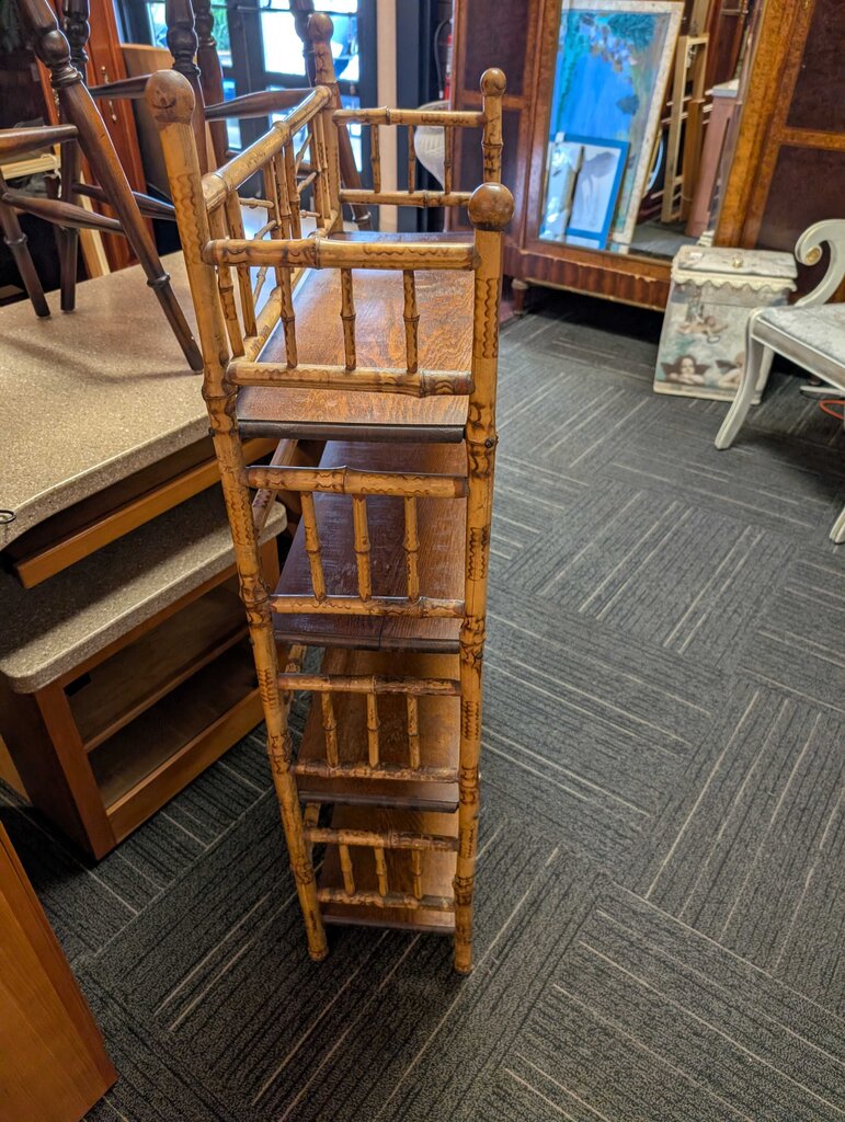 Vintage Bamboo Bookshelf