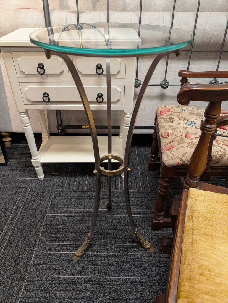 Glass Top Plant Stand