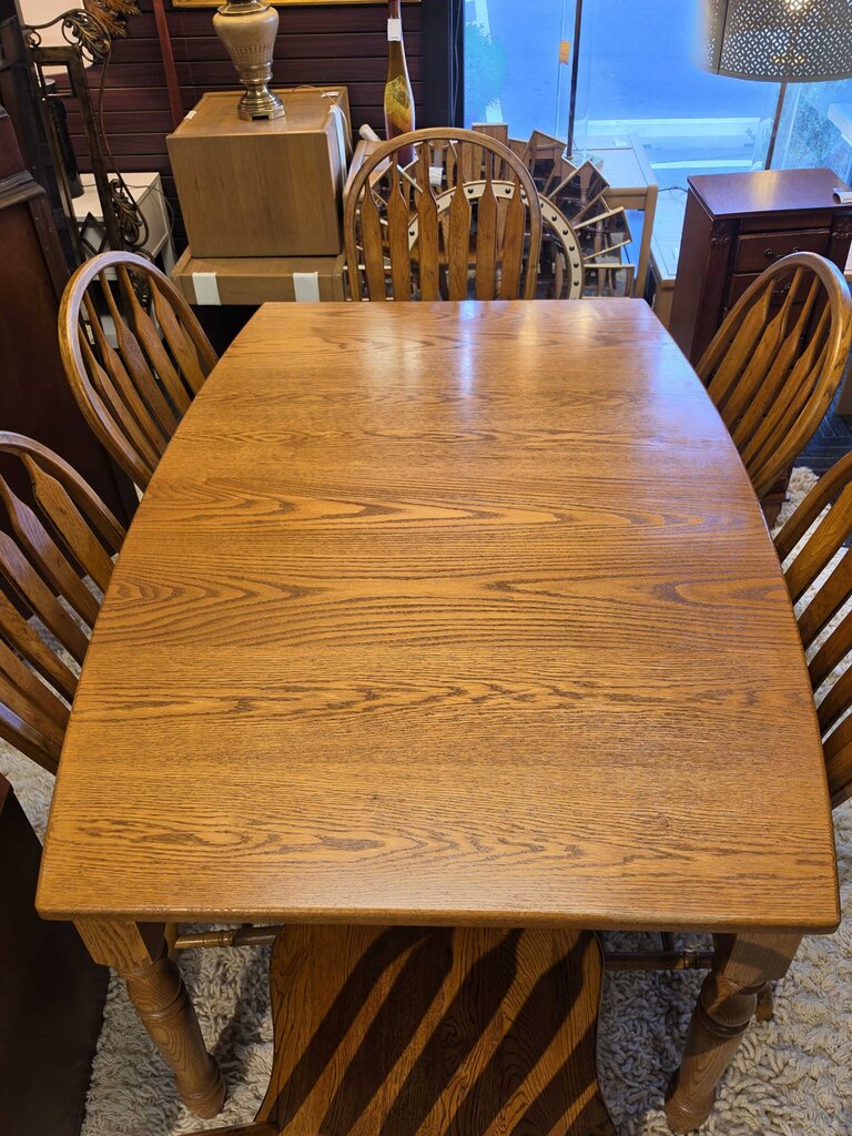 Oak Table With Six Chairs