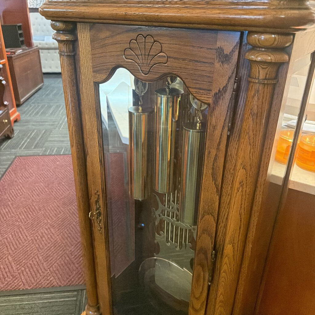 Large Oak Grandfather Clock by Howard Miller