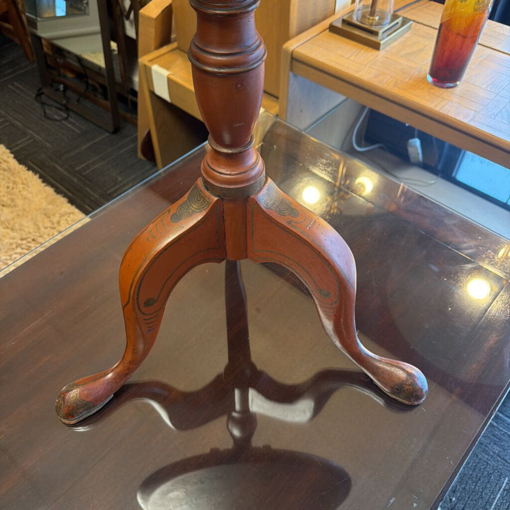 Vintage Hand Painted Asian Chinoiserie Tilt-top Table