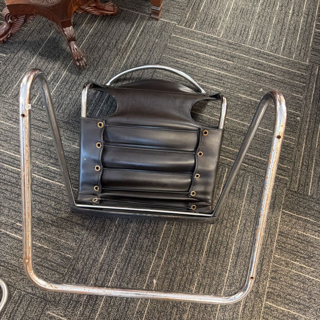 American Modern Set of 4 Tubular Chrome Cantilever Chairs, in the Manner of Mart Stams Iconic S33 Design
