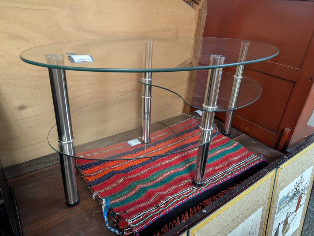 Chrome And Glass Coffee Table
