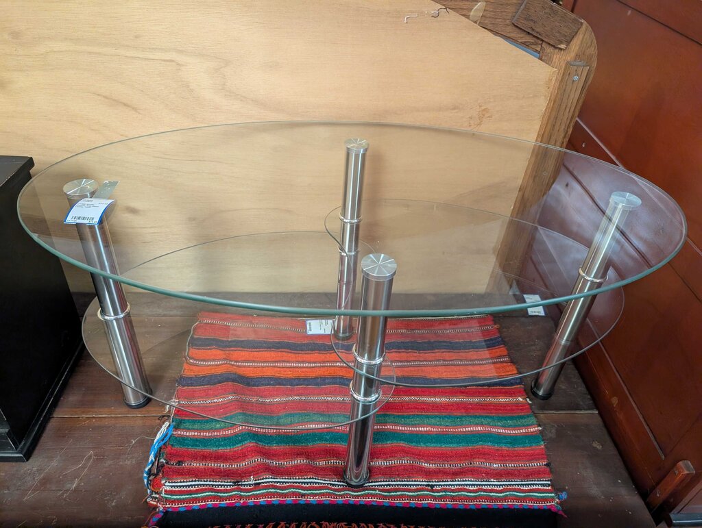 Chrome And Glass Coffee Table