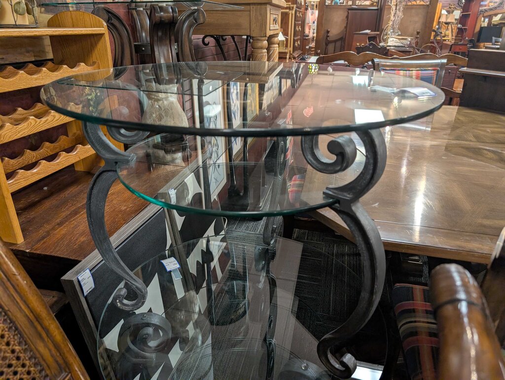Glass Top Side Table