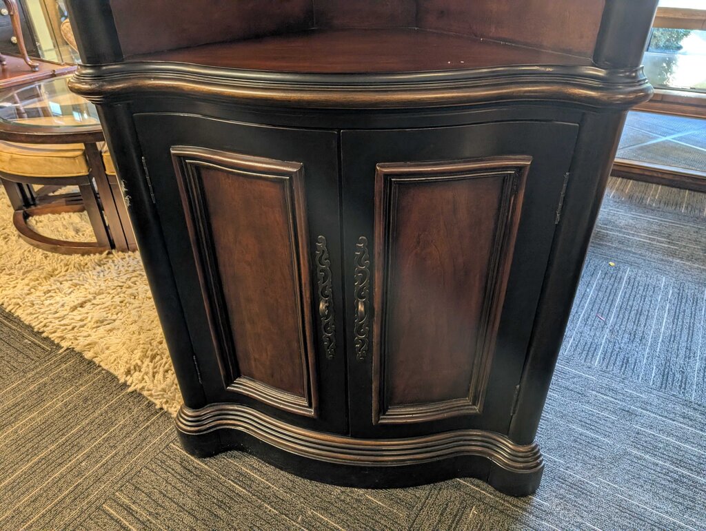 Contemporary Preston Ridge Corner Cabinet by Hooker