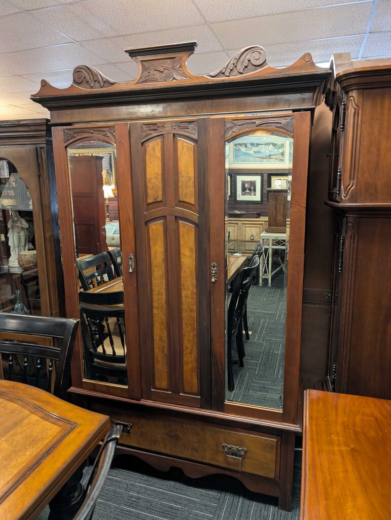 Walnut Victorian Wardrobe
