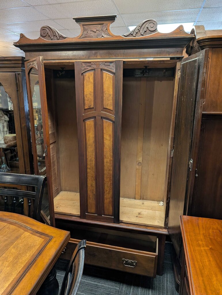 Walnut Victorian Wardrobe