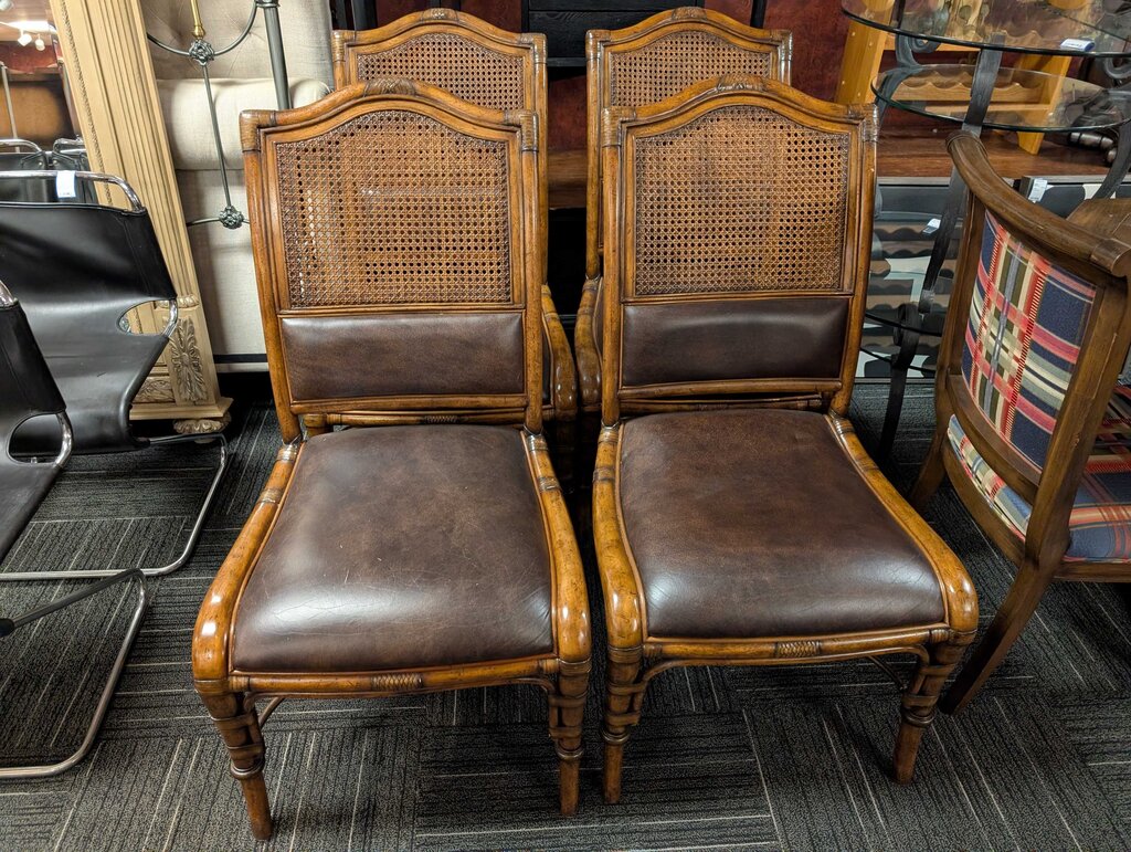 Four Bentwood Cane back Chairs By Drexel