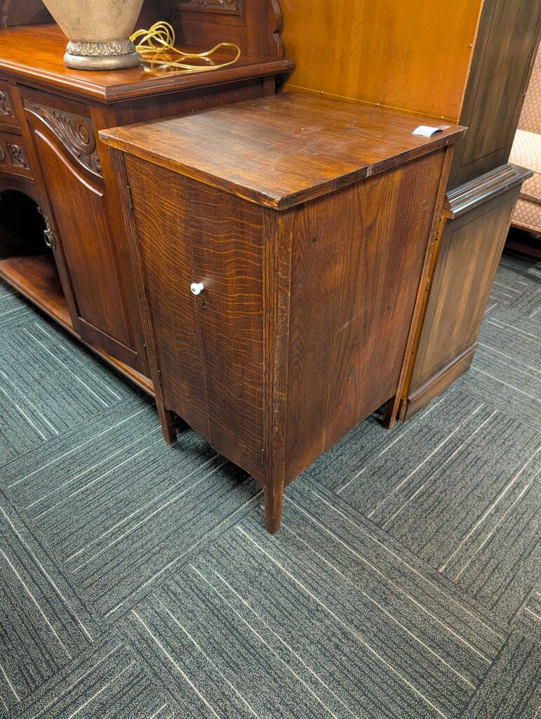 Antique Oak Record Cabinet