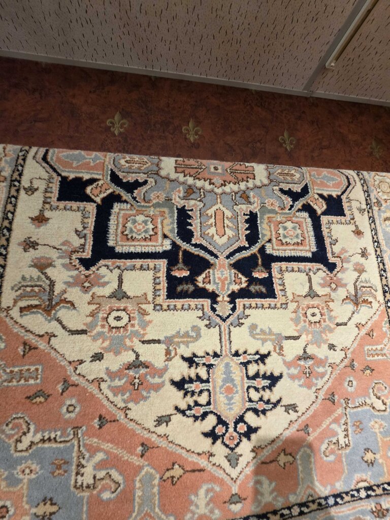 Hand Woven Wool Persian Heriz Style, Nomad-lor Carpet Made in Romania 7' by 5'1"