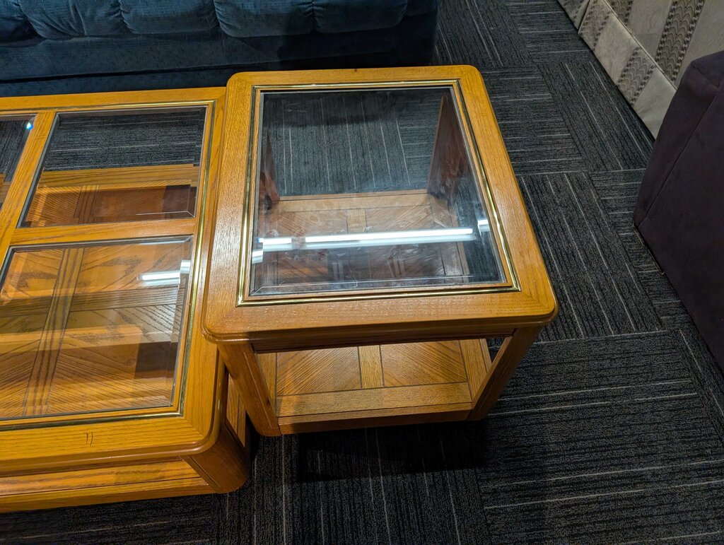 Oak Finish Side Table