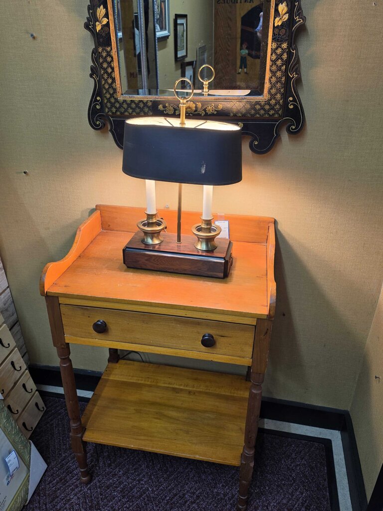 Vintage Traditional Two-light Bouillotte-style Table Lamp w/ Rosewood Base