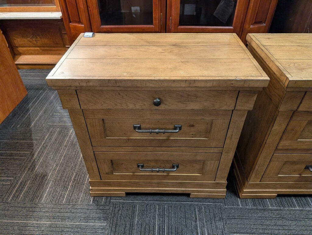 Pair of Nightstands by Klaussner "Coming Home Collection" Wheat Finish