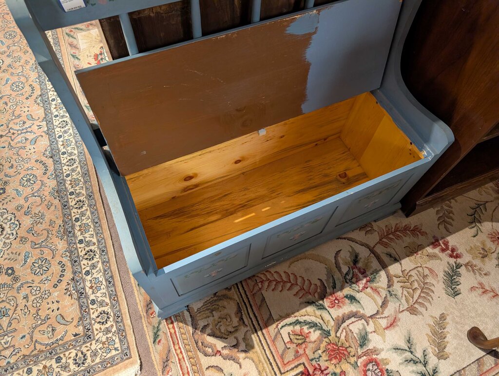 Country Pine Painted Storage Bench