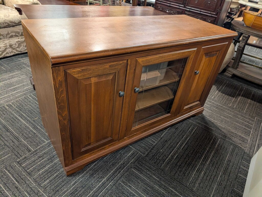 Traditional Oak Three-door Media Cabinet by Eagle Industries