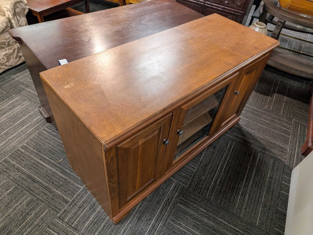 Traditional Oak Three-door Media Cabinet by Eagle Industries