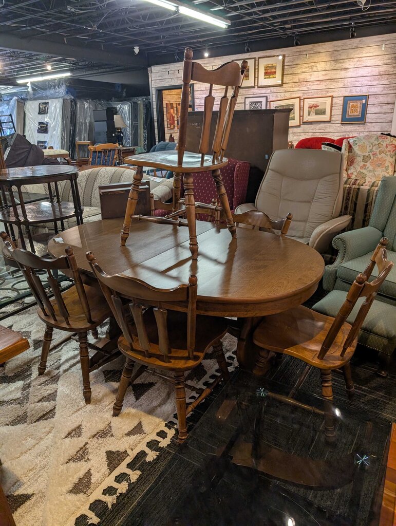 Maple Table With Six Chairs