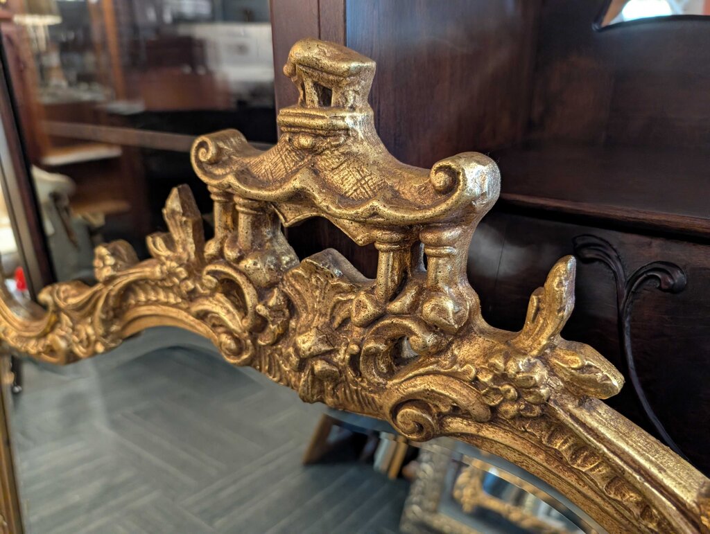 Large Designer Gold Gilded Mirror By Decorative Arts Inc