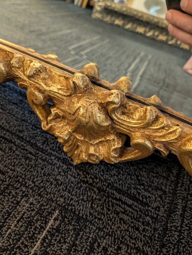 Large Designer Gold Gilded Mirror By Decorative Arts Inc