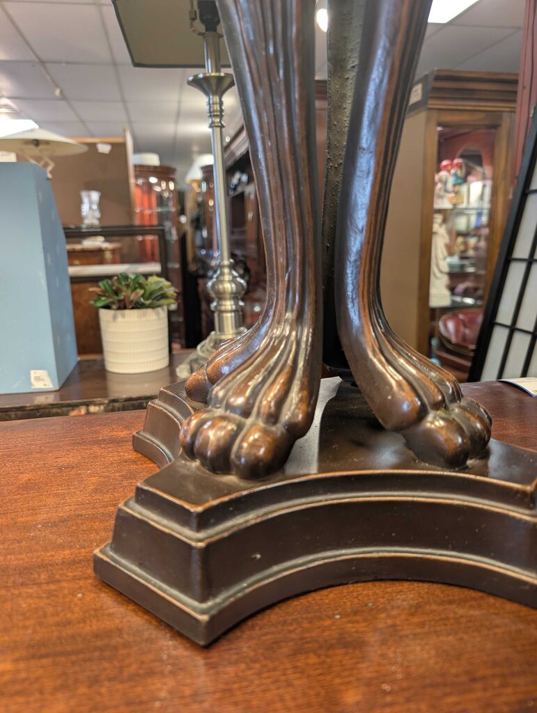Tiffany Style Claw Foot Stained Glass Lamp