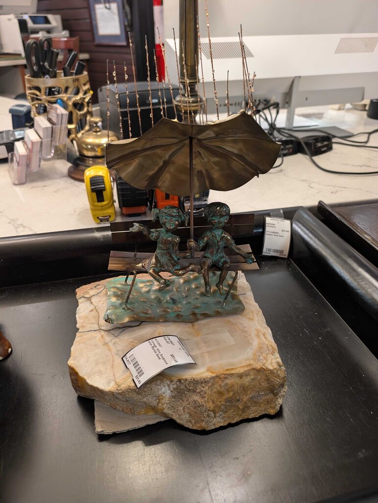 Bijan S-211 April Rain Drops Bronze Sculpture.