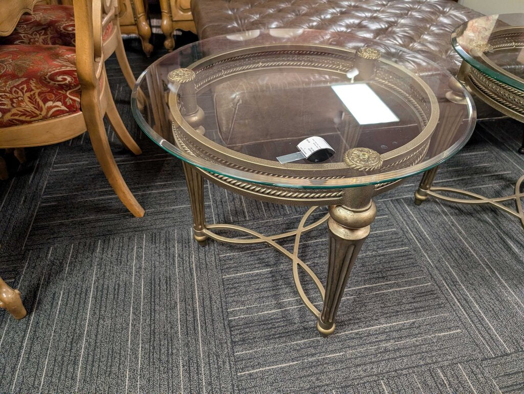 Glass Top Side Table